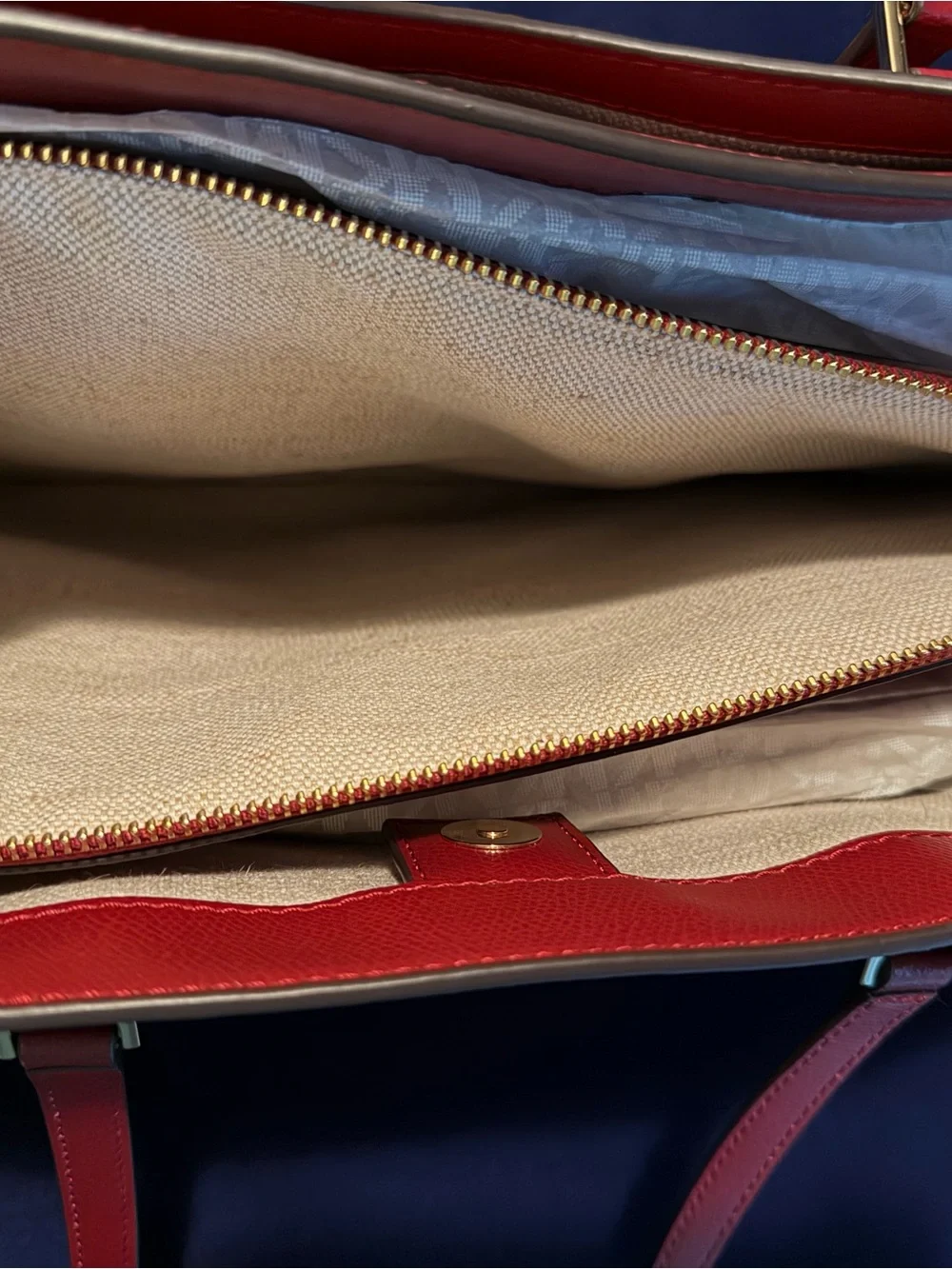 Michael Kors Cherry Red Taryn Leather Tote